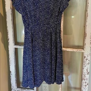 Banana Republic navy/white polka dot dress